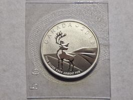 3 Dollar Silber Karibu 2018,Argent pur 999,9