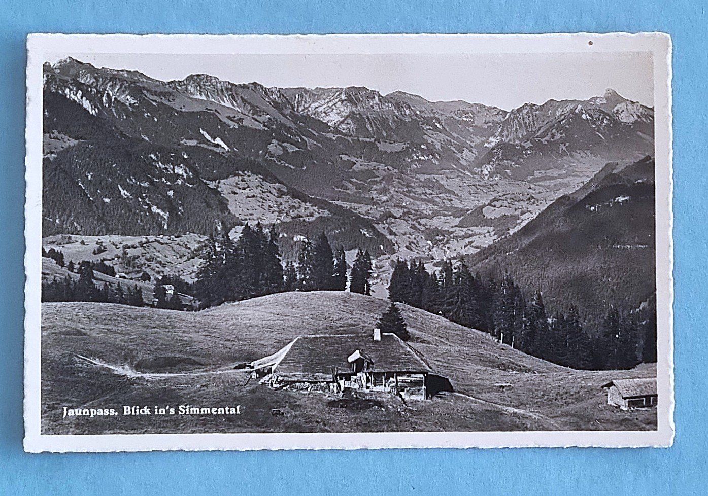 Cartoline postali: Jaunpass - Blick ins Simmental - 1944 – Usato da Rothrist venduto da RROENK