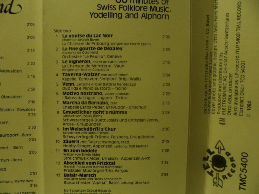 Musicassette: MADE IN SWITZERLAND – Nuovo (secondo la descrizione) da Langnau i. E. venduto da gf2_29jt 2