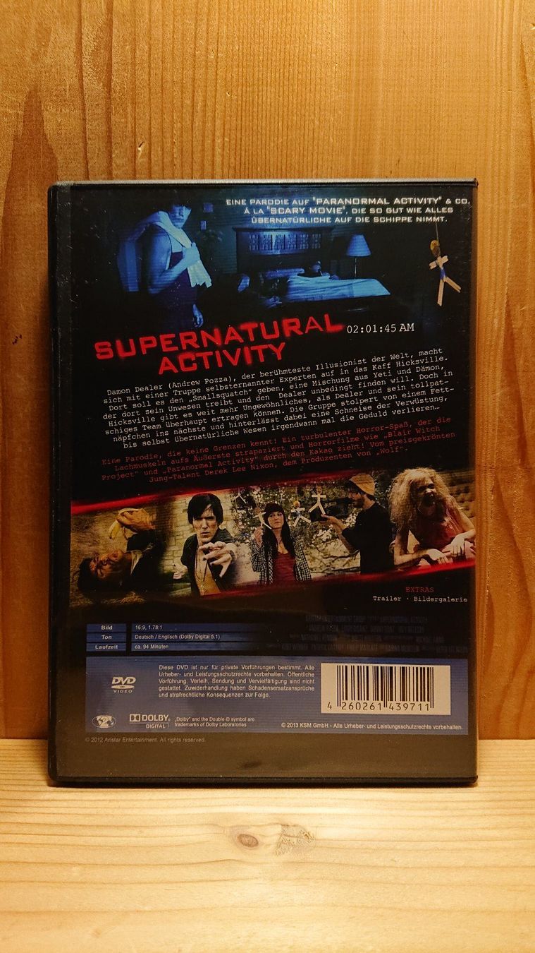 Tutti i DVDs: SUPERNATURAL ACTIVITY DVD – Usato da Wilderswil venduto da Exebub 1