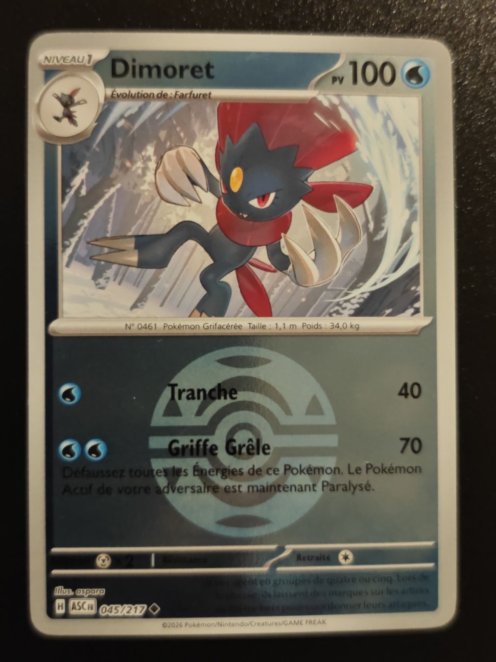 Pokémon Sammelbilder & Trading cards: Dimoret Reverse (045/217) - Héros Transcendants - ASC fr – Gebraucht aus Cormondreche von pajojo