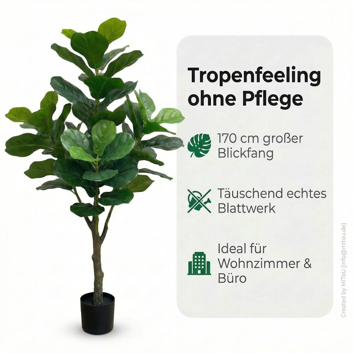 Piante & sementi: HST Kunstpflanze Jackfruchtbaum Kunst Palme Blume Kunstbaum – Nuovo e nell'imballaggio originale da Hess.-Lichtenau venduto da hst_sicherheit 4