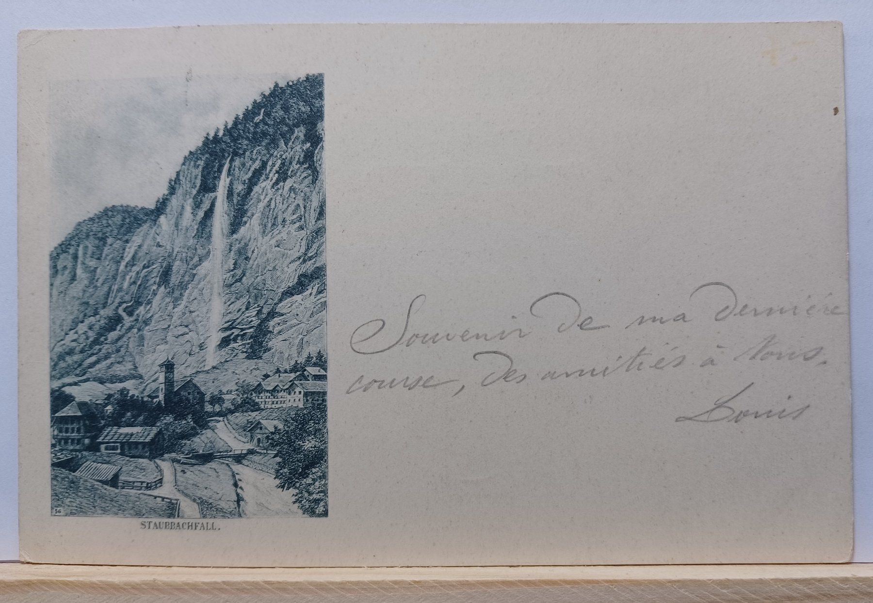 Cartoline postali: BE, Staubbachfall, gelaufen 1901 – Usato da Aarau Rohr venduto da mgvw