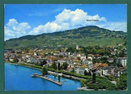 Vevey, Flugaufnahme, 1977, gelaufen, Grossformat