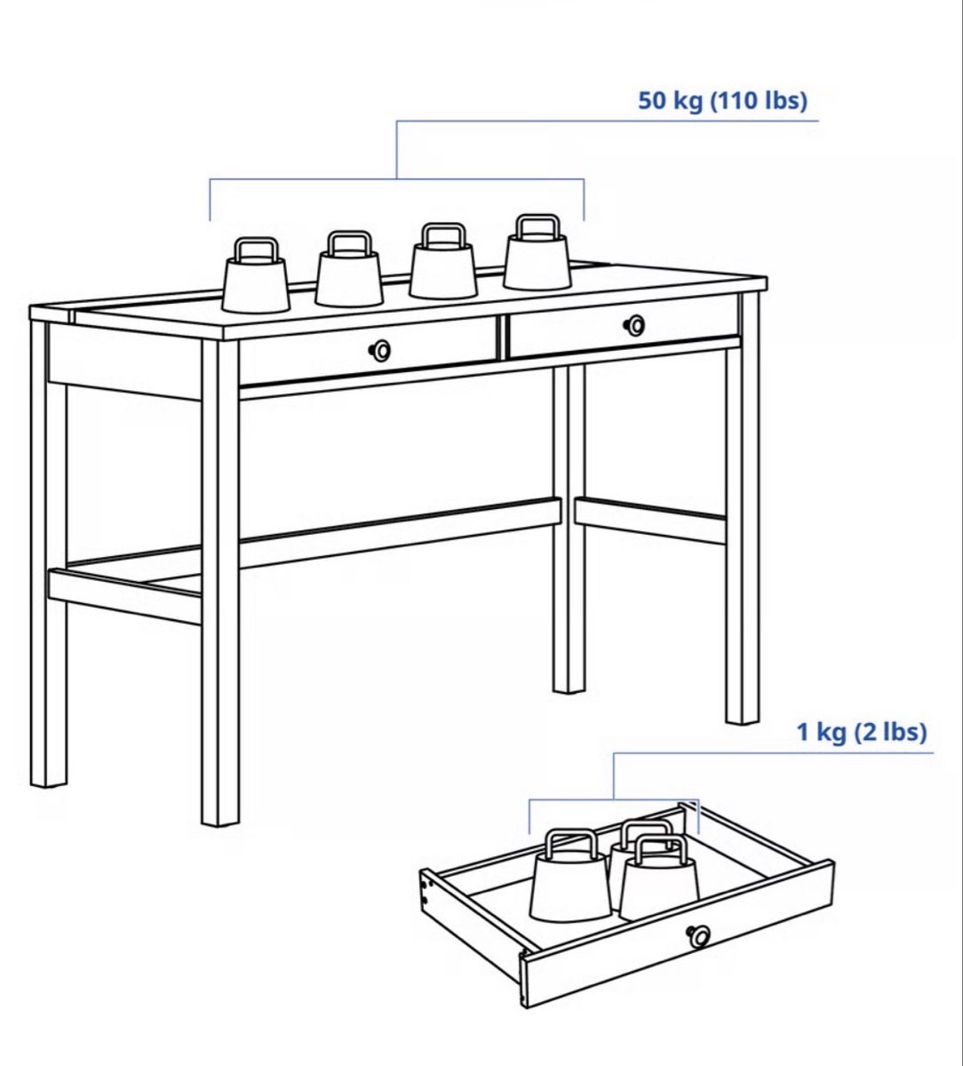Ikea Scrivanie: IKEA Hemnes Schreibtisch – Usato da Elgg venduto da Tamlyn 7