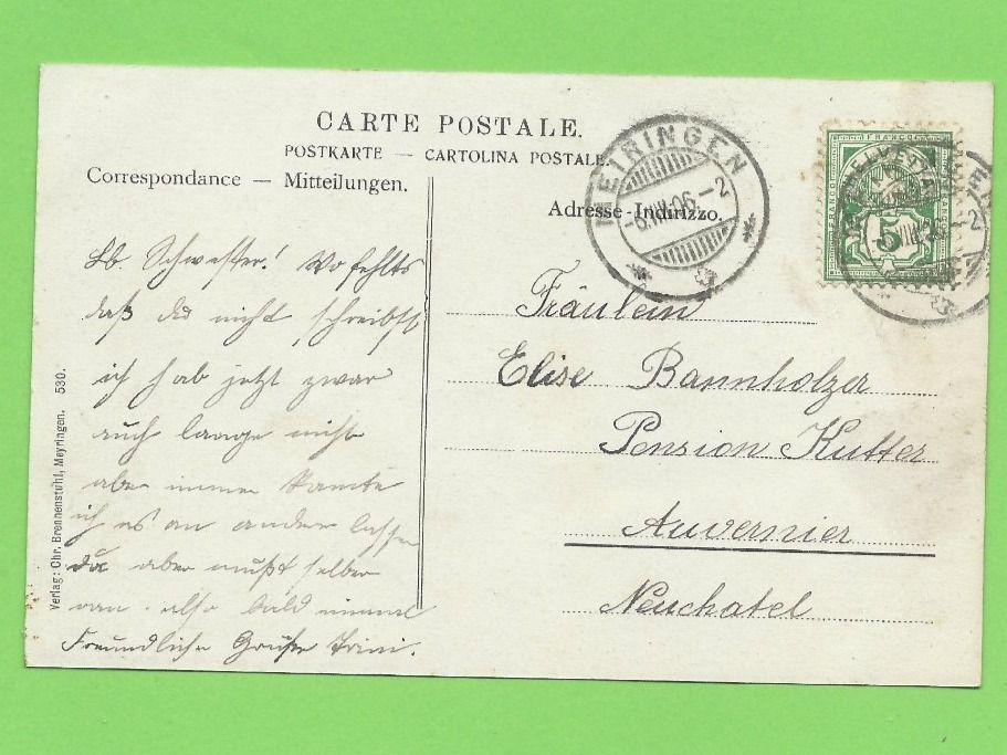 Cartoline postali: Grimselstrasse – Usato da Zürich venduto da t24_de 1