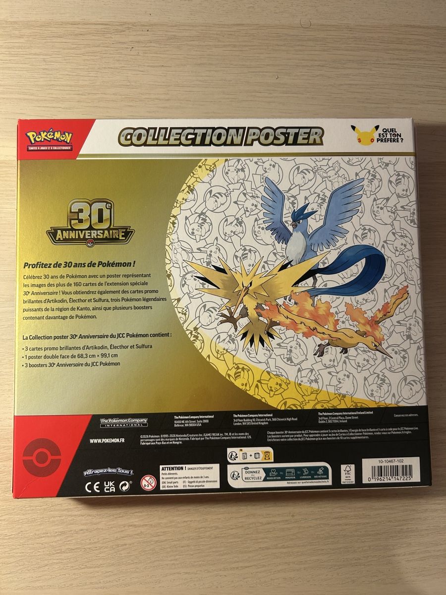 Pokémon Carte collezionabili: Coffret poster pokemon 30 ans FR – Nuovo e nell'imballaggio originale da Cottens FR venduto da nic_75jc 1
