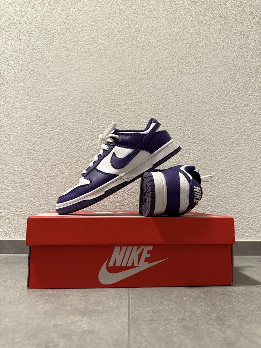 Nike Scarpe da uomo: Nike Dunk Low Retro White/Purple, Gr. 40.5 – Nuovo (secondo la descrizione) da Sarmenstorf venduto da Ravengod99