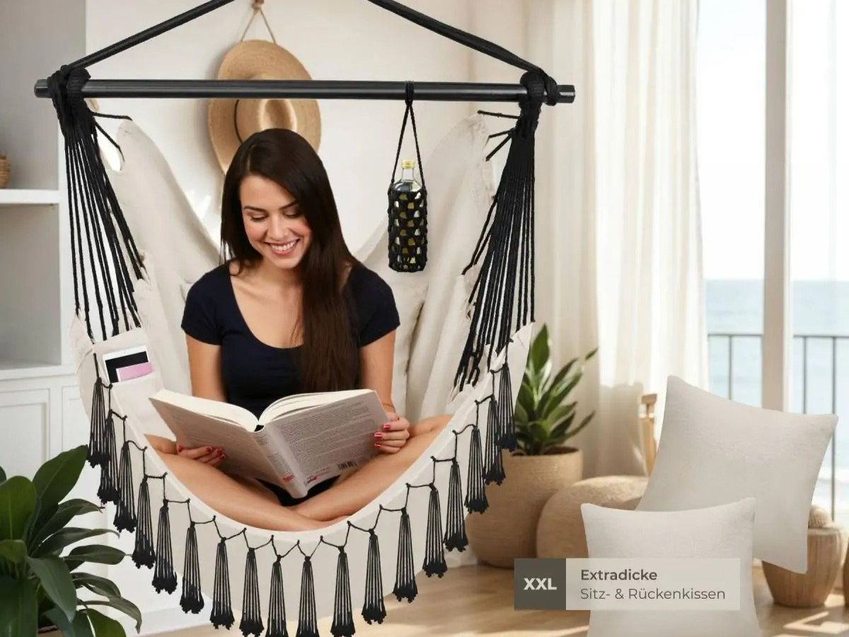 Poltrone pensili da giardino: Hängesessel Boho Style Belastbarkeit 150kg SANDIRA – Nuovo e nell'imballaggio originale da Lachen SZ venduto da sw3zzy 3