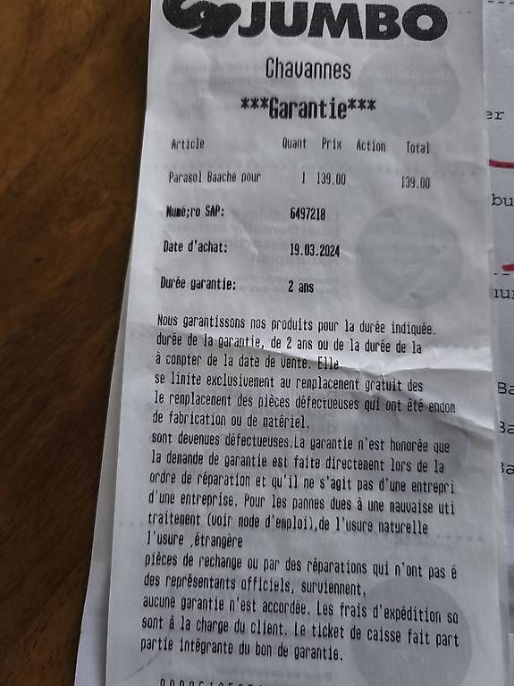 Ombrelloni: Parasol de balcon très bon état  – Usato da Heremence venduto da rit_m6yv 4