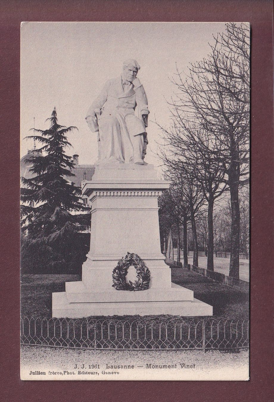 Ansichtskarten: LAUSANNE - Monument Vinet – Gebraucht aus Pully von nicecards