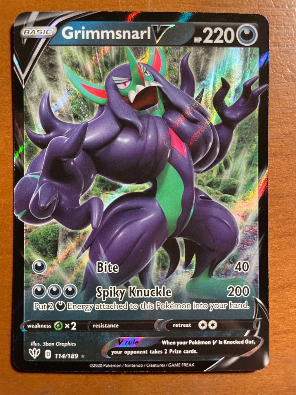 Pokémon Carte collezionabili: Pokemon Grimmsnarl V (Versand gratis) – Nuovo (secondo la descrizione) da Chur venduto da Angerson