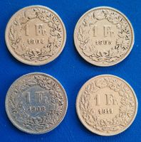 4 x 1 Fr. Silber 1904/1905/1906/1911