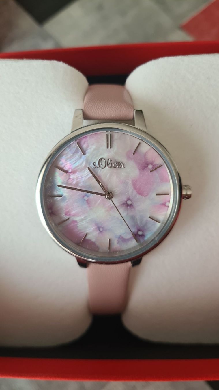Orologi: S.Oliver Damenuhr mit Blumen – Nuovo e nell'imballaggio originale da Diessenhofen venduto da viki_szabo