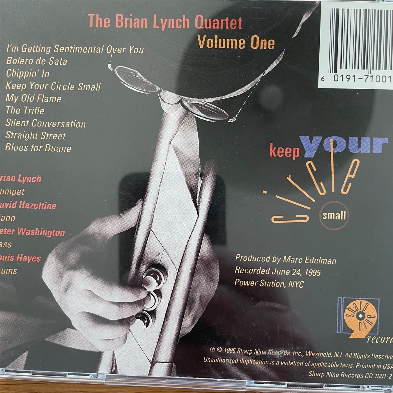 CD: Brian Lynch – Keep Your Circle Small (CD Sharp Nine) 1995 – Usato da Zug venduto da Mirare9 2