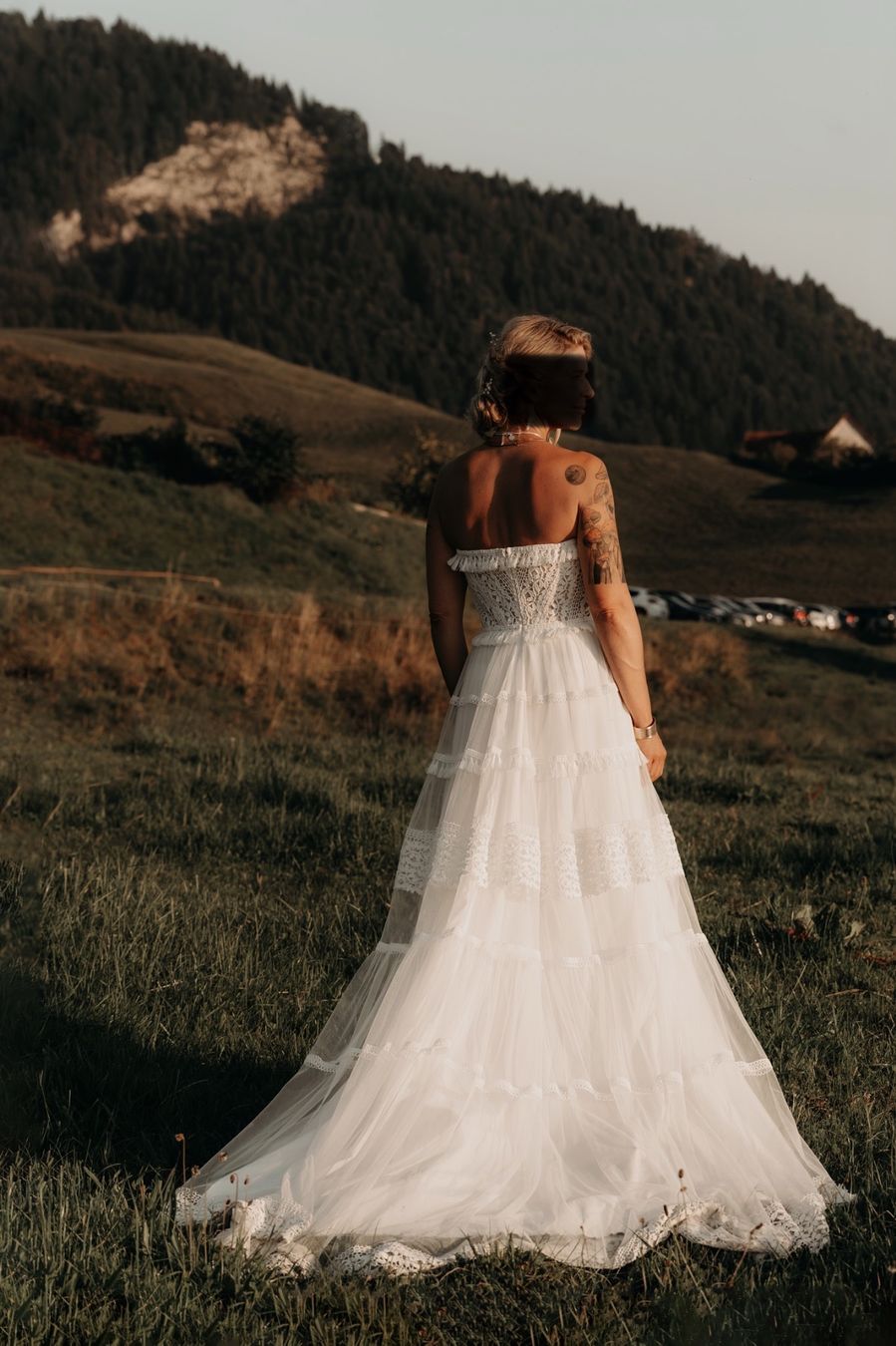 Vestiti: Wunderschönes Boho-Brautkleid, Grösse 38/40, einmal getragen – Usato da Einsiedeln venduto da cenikae 3