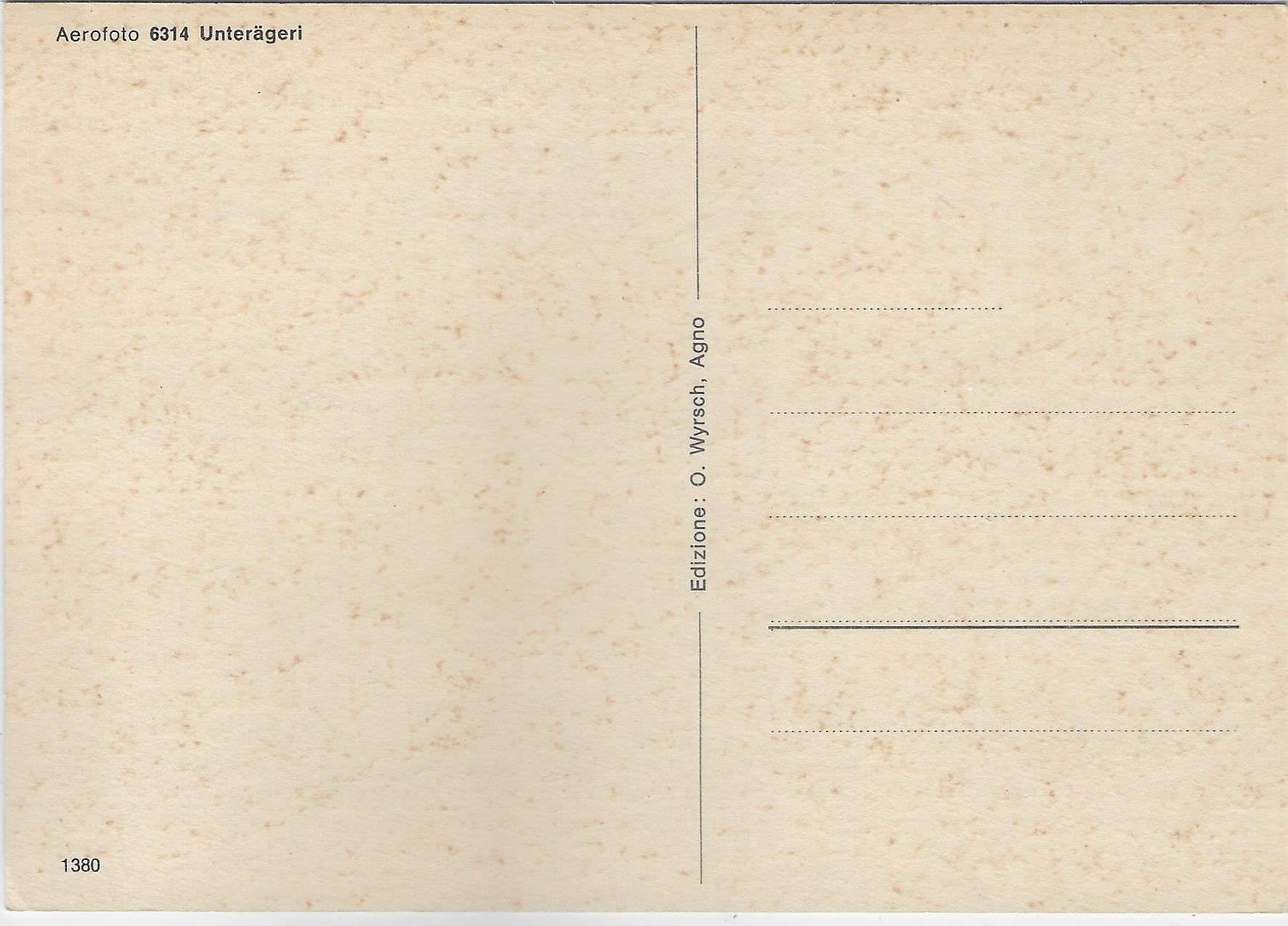 Cartoline postali: Flugaufnahme Unterägeri – Usato da Ettingen venduto da Kartenplanet 1