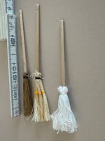 Miniatur Besen Set, Hexenbesen, Puppenhaus,