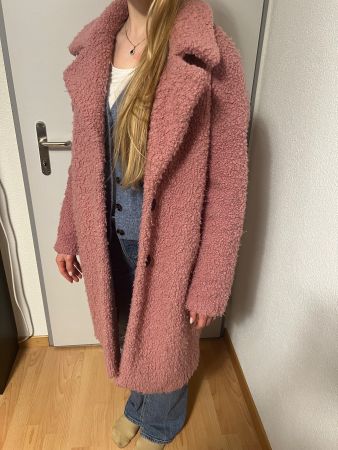 Only Boucle Coat, size M, Pink, Winter, Cosy & Warm!