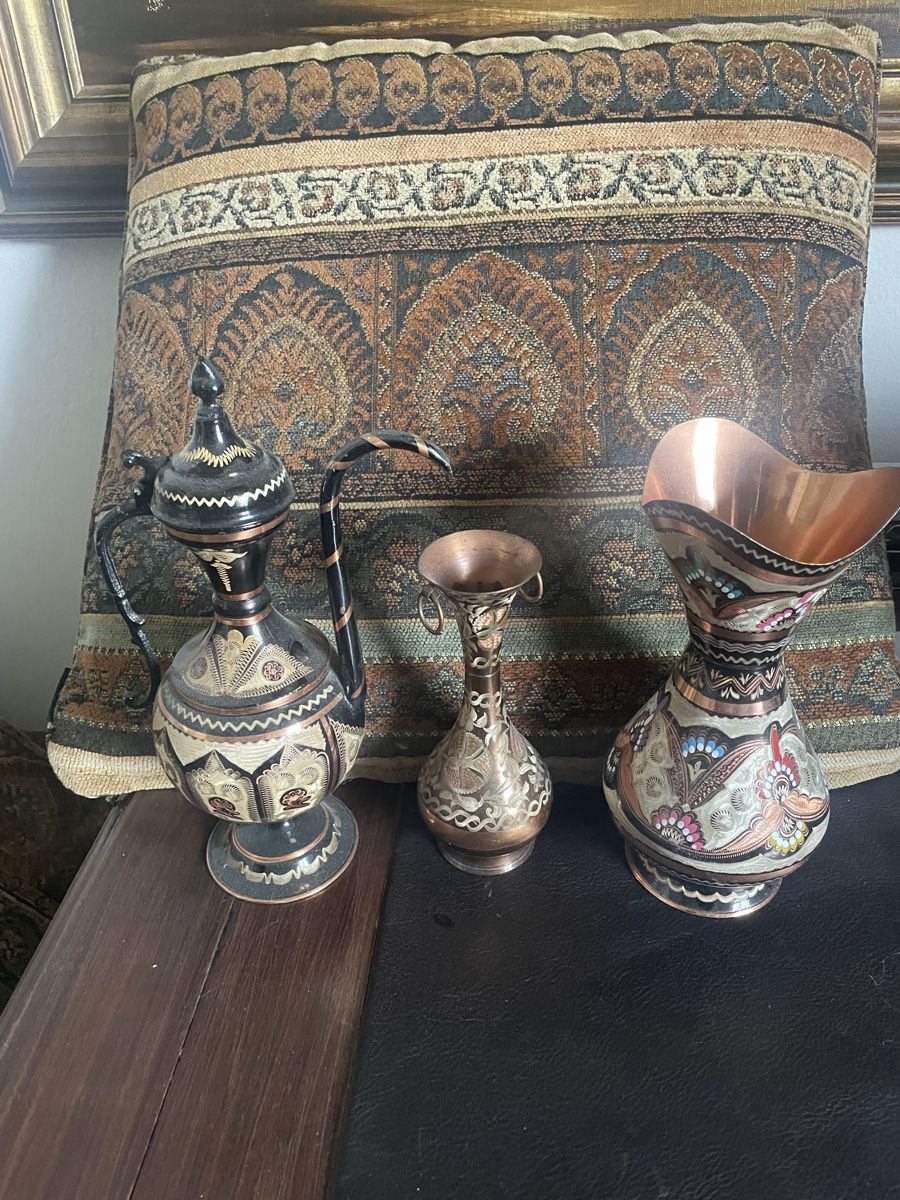 Tutte le decorazioni: Ab 1.- !!! 3 Kupfervasen Orientalisch – Usato da Zürich venduto da Campi1000