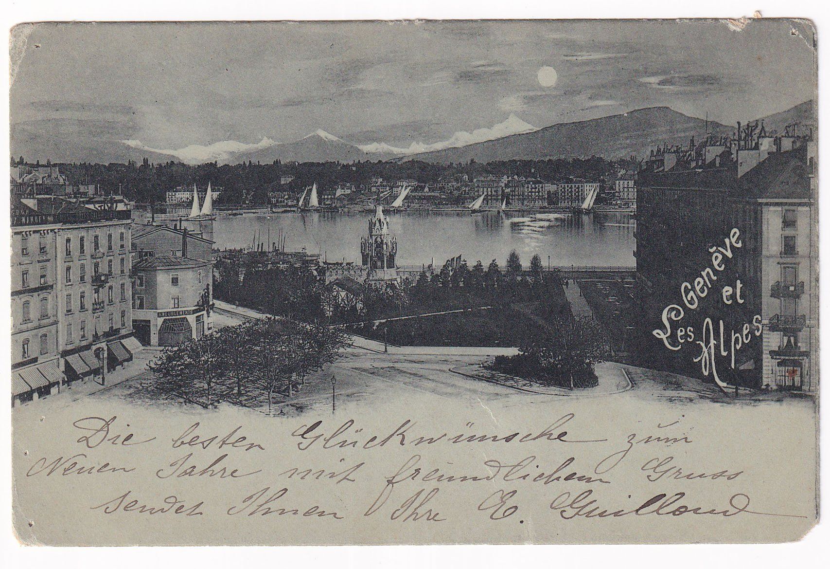 Cartoline postali: Genève et les Alpes – Difettoso da Cormoret venduto da Pascalll2001