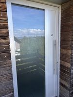 haustüre Aluminium Glas mit Griff neuwertig 