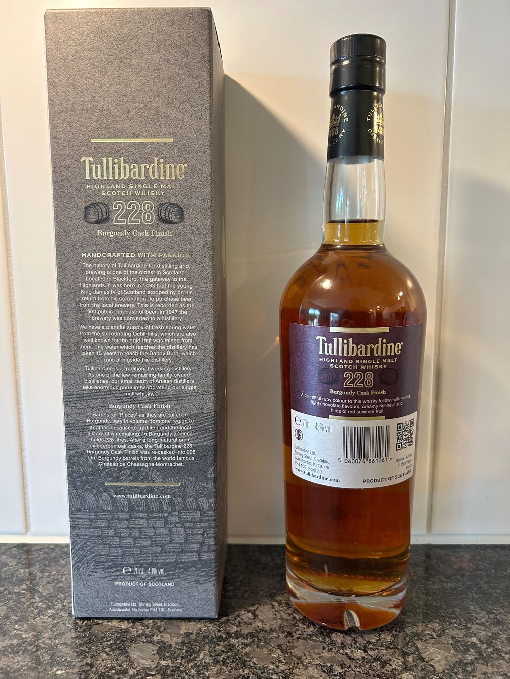 Bevande alcoliche: Tullibardine 228 Burgundy Cask Finish – Nuovo e nell'imballaggio originale da Wangen an der Aare venduto da SG94 1