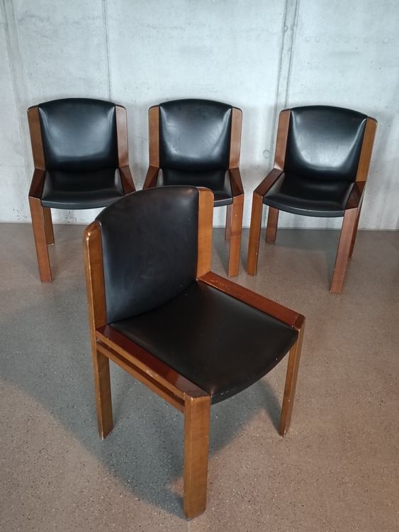 4 klassiche Vintage Joe Colombo &amp;quot;300&amp;quot; Esszimmerstühle | Kaufen auf Ricardo