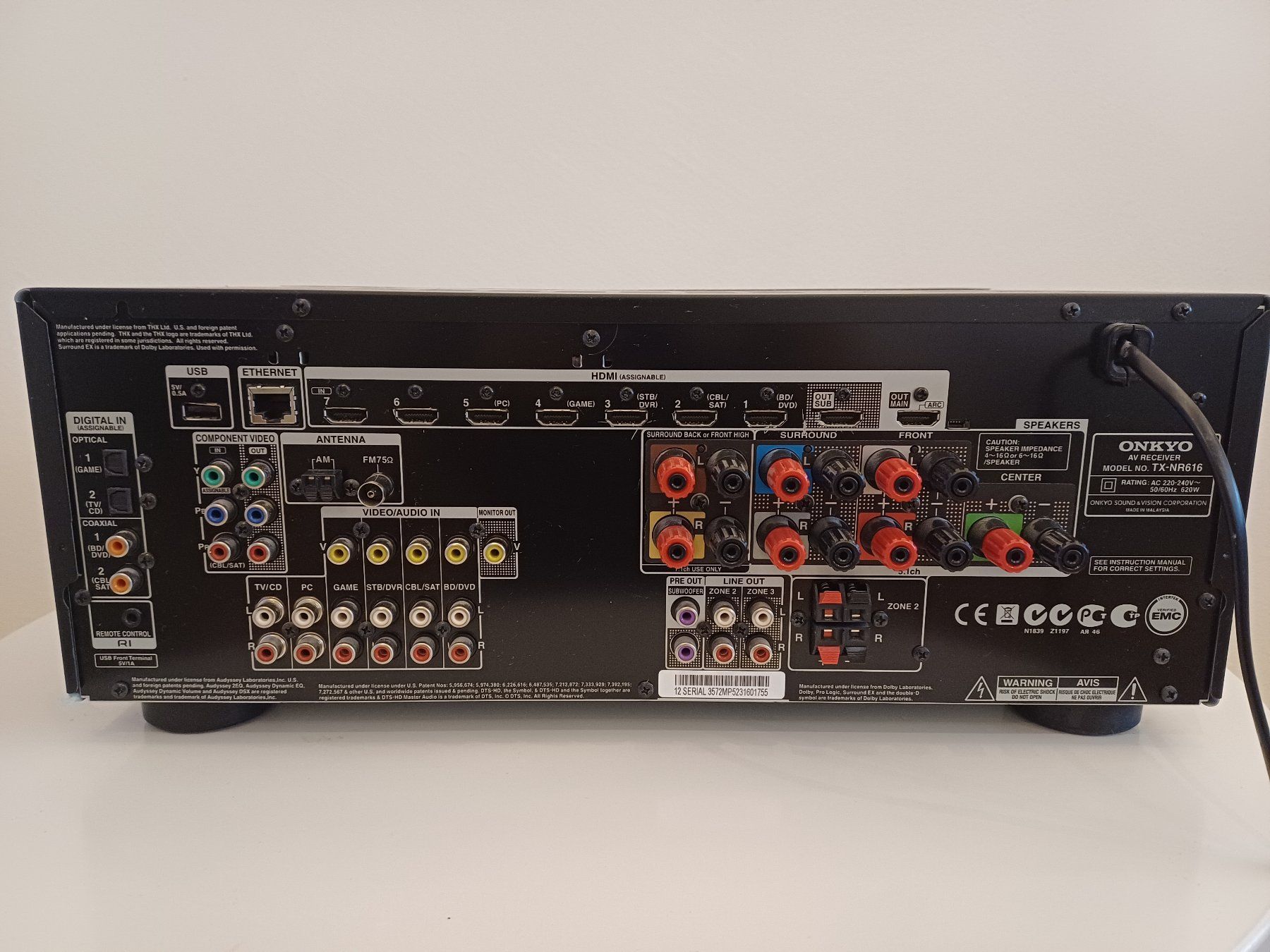 Onkyo Ricevitori: AV Receiver 7.2, Onkyo TX-NR616 – Usato da Winterthur venduto da Poelsi 1