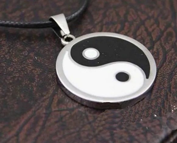 ZIPPICE Yin Yang Halskette 925 Silber - Partnerkette Mit Totenkopf Motiv