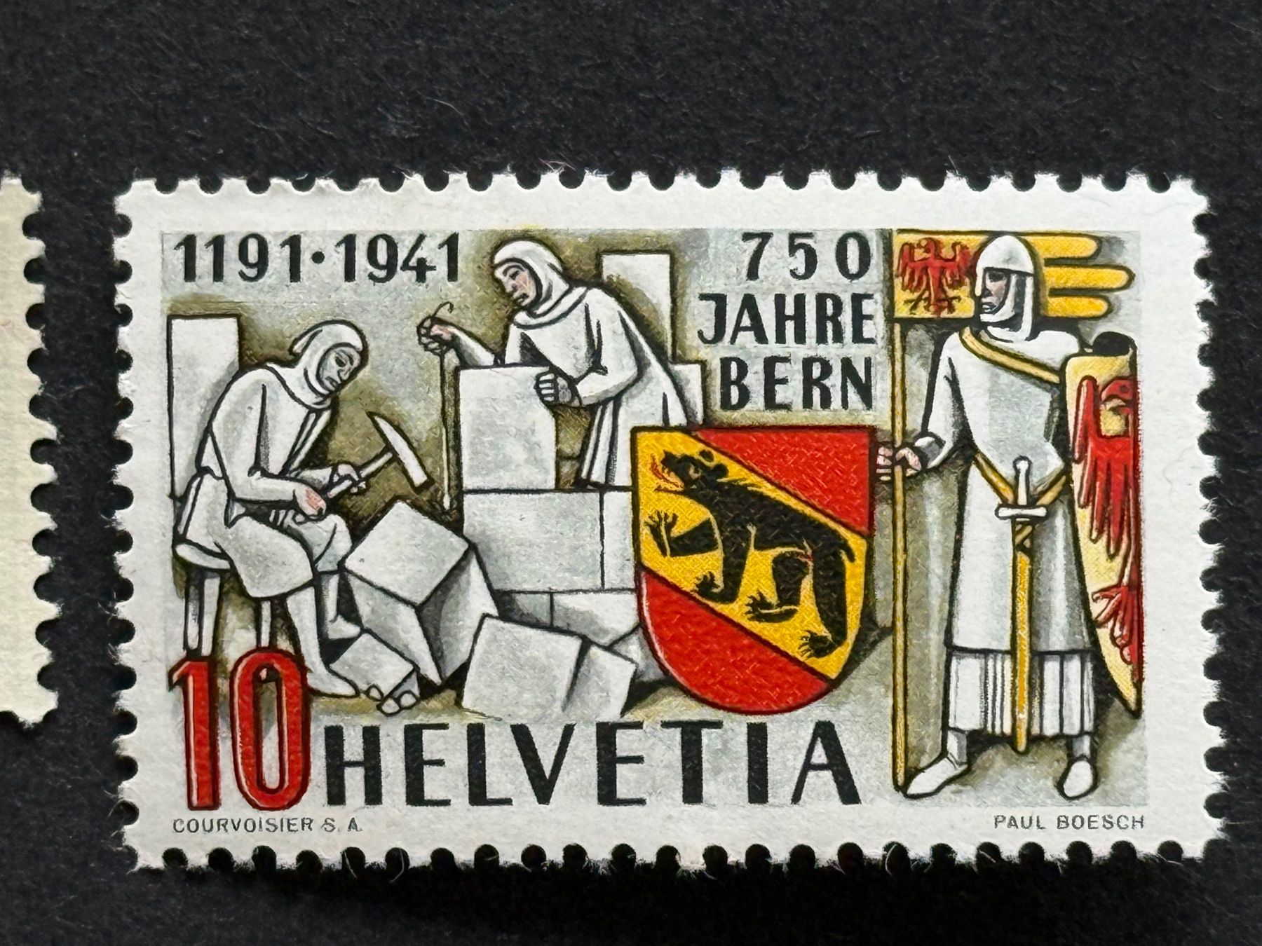 Alle Briefmarken: 253, postfrisch, leichte Rotdruckverschiebung – Gebraucht aus Aarau von hilde47 1