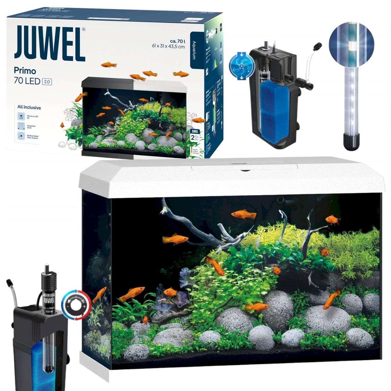 Acquari: Juwel Primo 70 LED 2.0 Aquarium weiss – Nuovo e nell'imballaggio originale da Bottighofen venduto da zaap 1