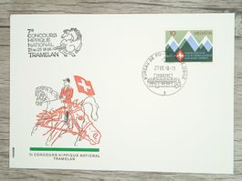 TR17 Enveloppe + Timbre Suisse 1968