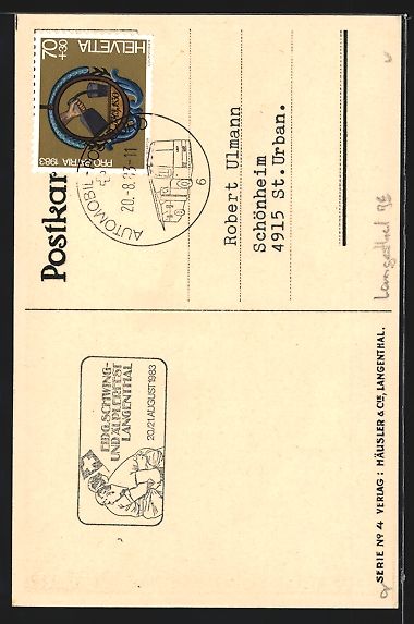 Cartes postales: Langenthal, Amthausgasse mit Bäumen – D'occasion à Berlin par bartko-reher 1