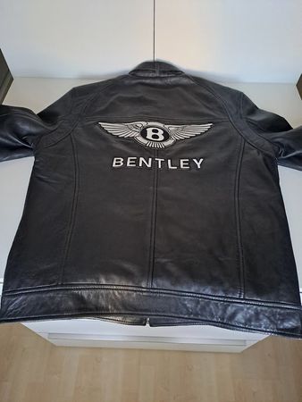 Lederjacke *BENTLEY*,Gr.M/L,schwarz,Bentley-Emblems gestickt