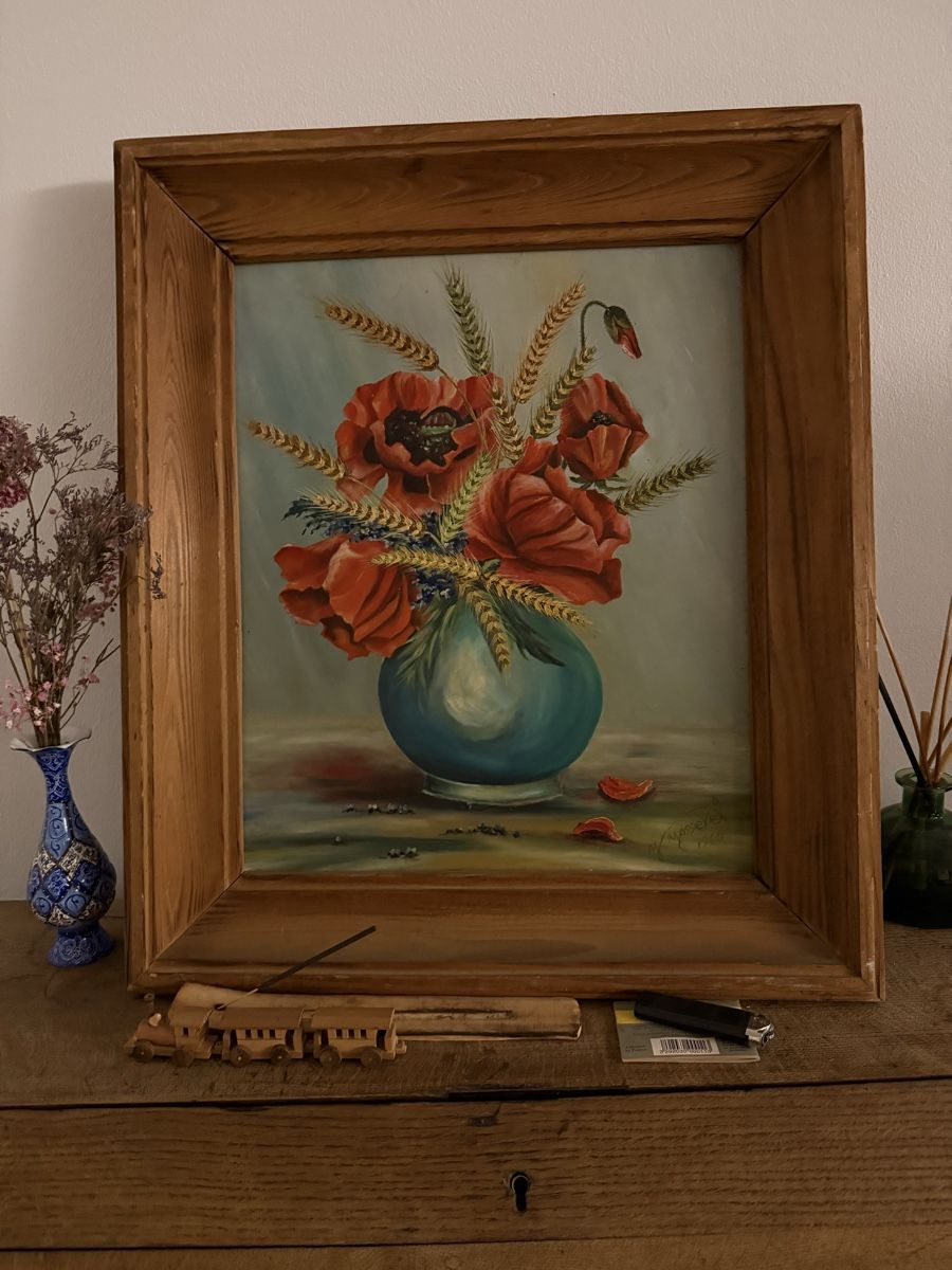 Dipinti: Oil paint frame flower – Nuovo (secondo la descrizione) da Nyon venduto da raz_7y76