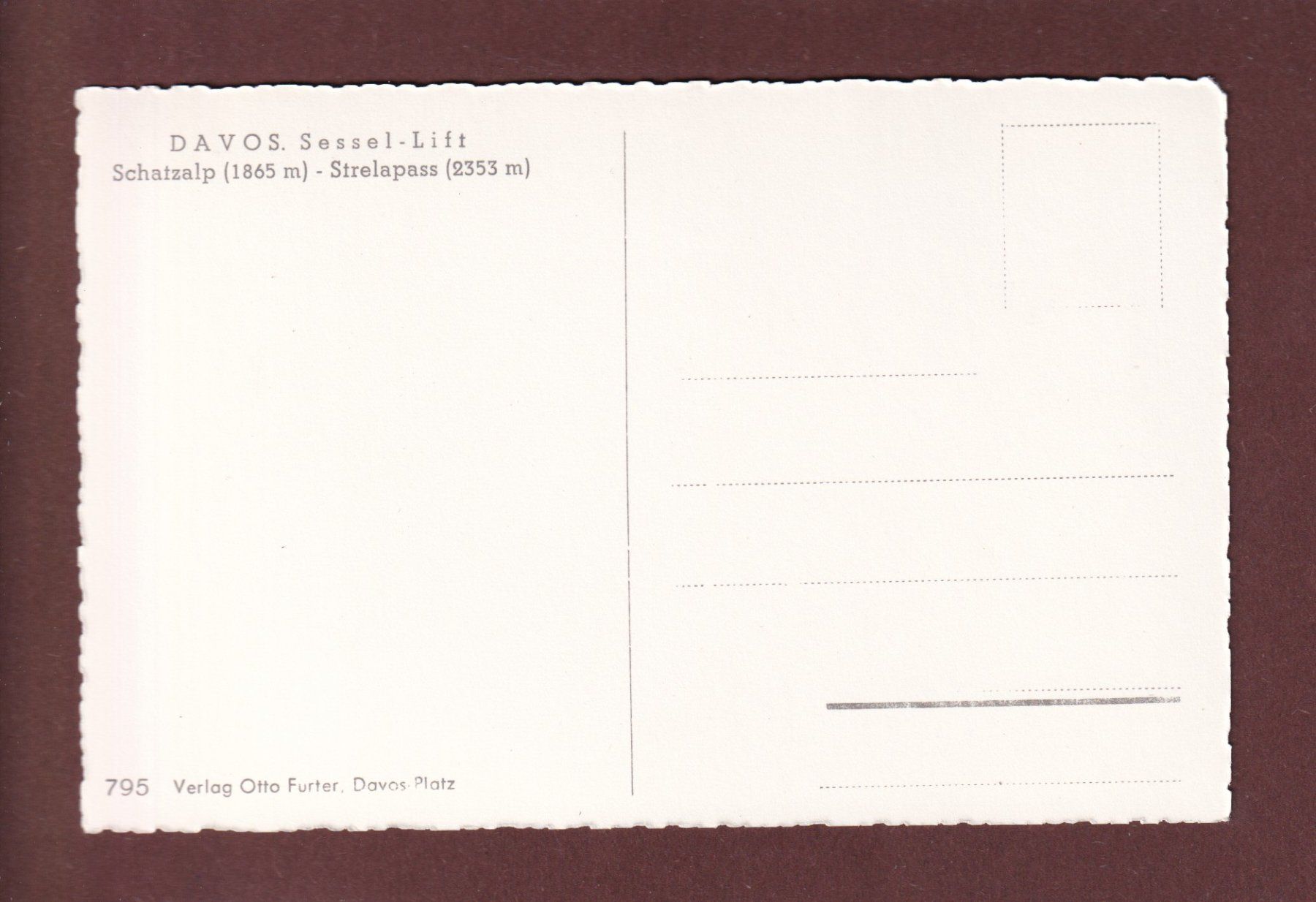 Cartoline postali: DAVOS - Sessellift Schatzalp-Strelapass – Usato da Pully venduto da nicecards 1
