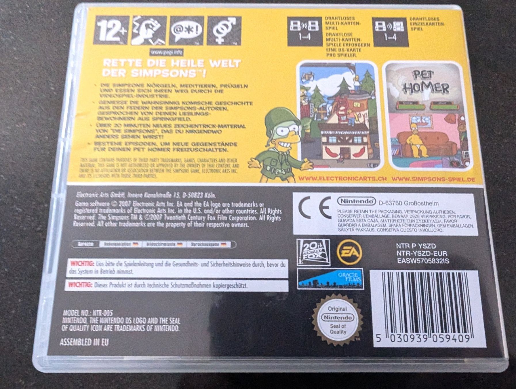Nintendo Giochi: DIE SIMPSON - DAS SPIEL (PAL) - NINTENDO DS – Usato da Spiegel b. Bern venduto da Natix 1
