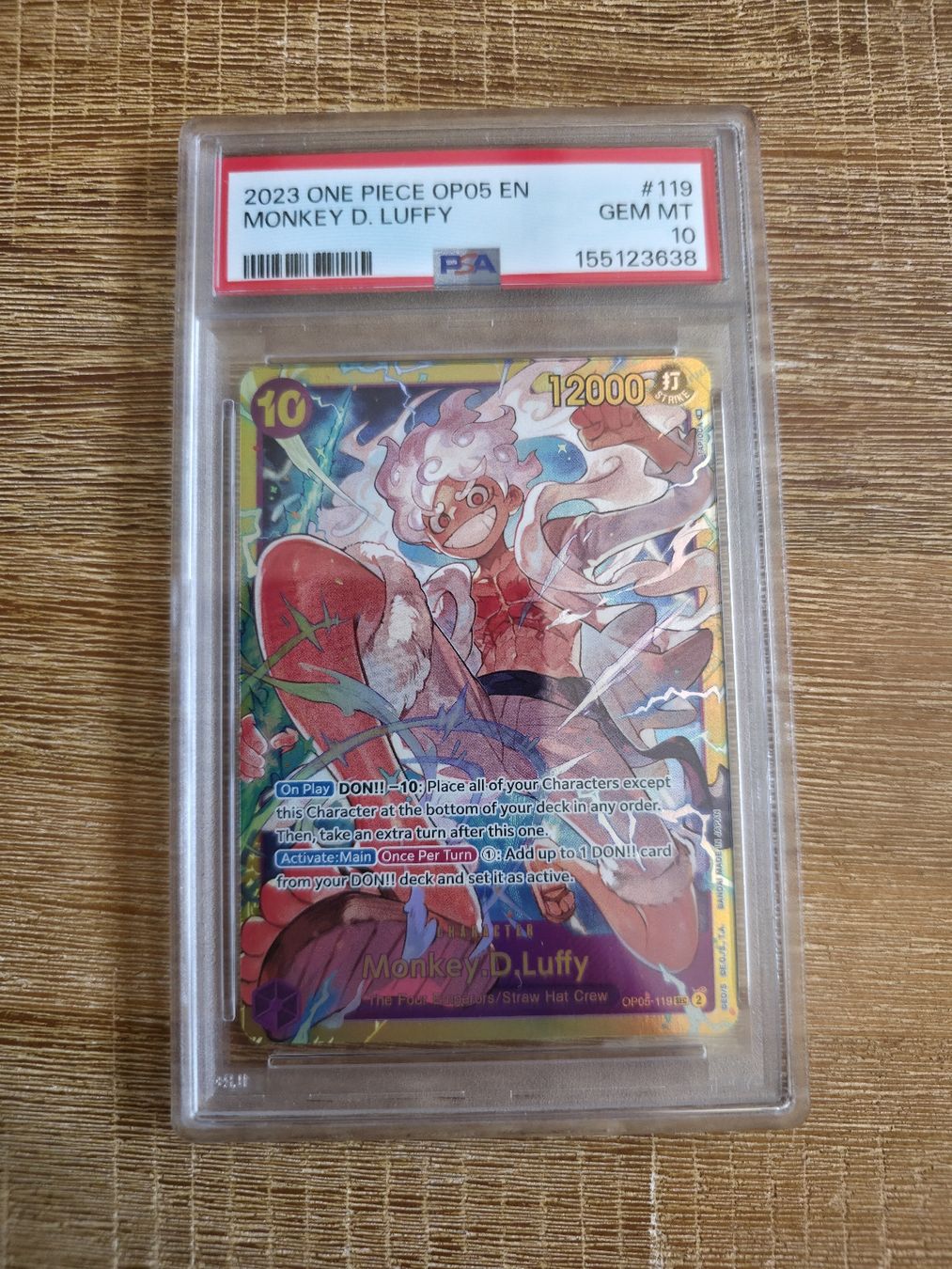 Bandai Carte collezionabili: PSA 10 Monkey.D.Luffy OP05-119 SEC One Piece – Nuovo (secondo la descrizione) da Turbenthal venduto da 90erShop
