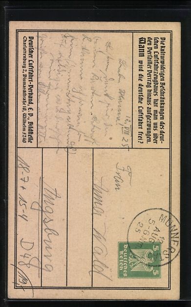 Cancelleria postale: Berlin, Deutscher Luftfahrtverband, Enge – Usato da Berlin venduto da bartko-reher 1