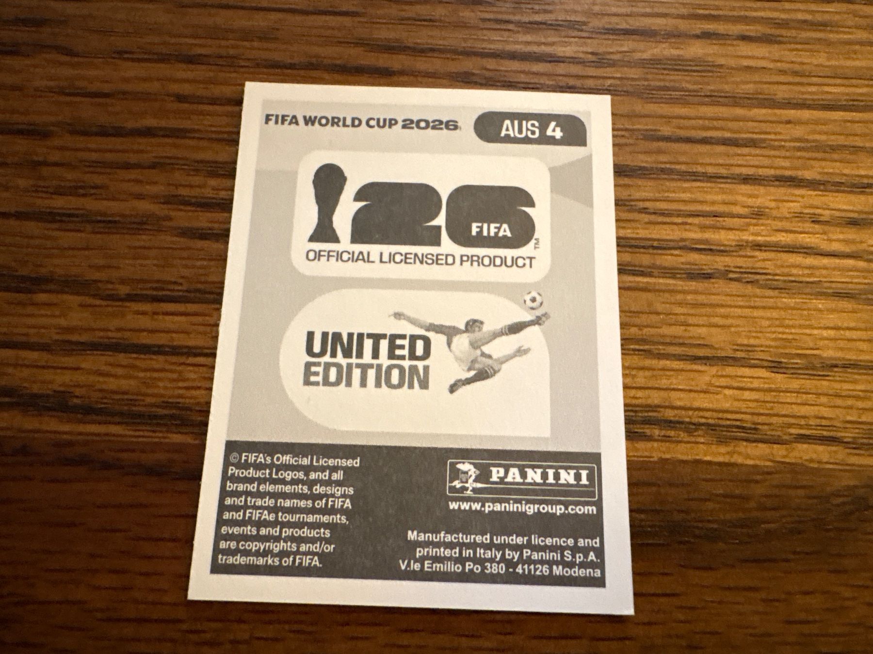 Panini Carte collezionabili: Panini 2026 AUS 4 – Nuovo (secondo la descrizione) da Elsau venduto da Cerry81 1