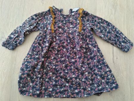 Blümchenkleid für den Herbst - Grösse 74