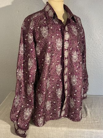 Chemise The RAYMOND Shop Vellore, entièrement brodée argent