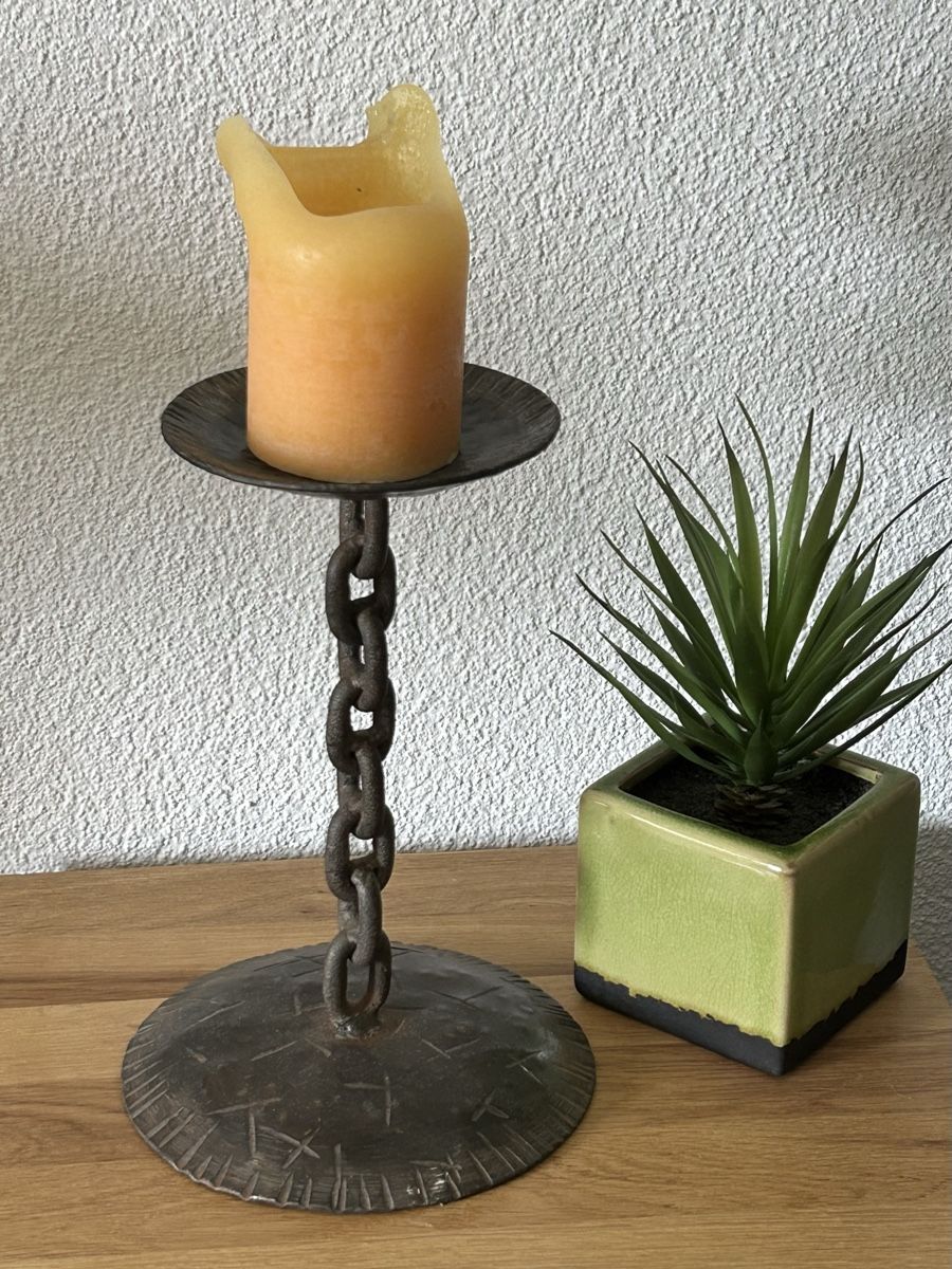 Portacandele: Brutalistischer Kerzenständer Eisen Vintage – Usato da Wettingen venduto da Mmccl