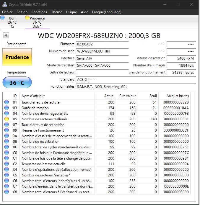 Western Digital Disques durs: WD Red 2TB, defect – Défectueux à Delémont par breacH 3