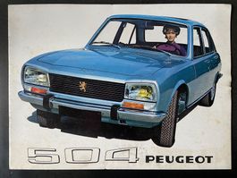 PEUGEOT 504 Prospekt 1969 MY 1970 deutsch brochure catalogue
