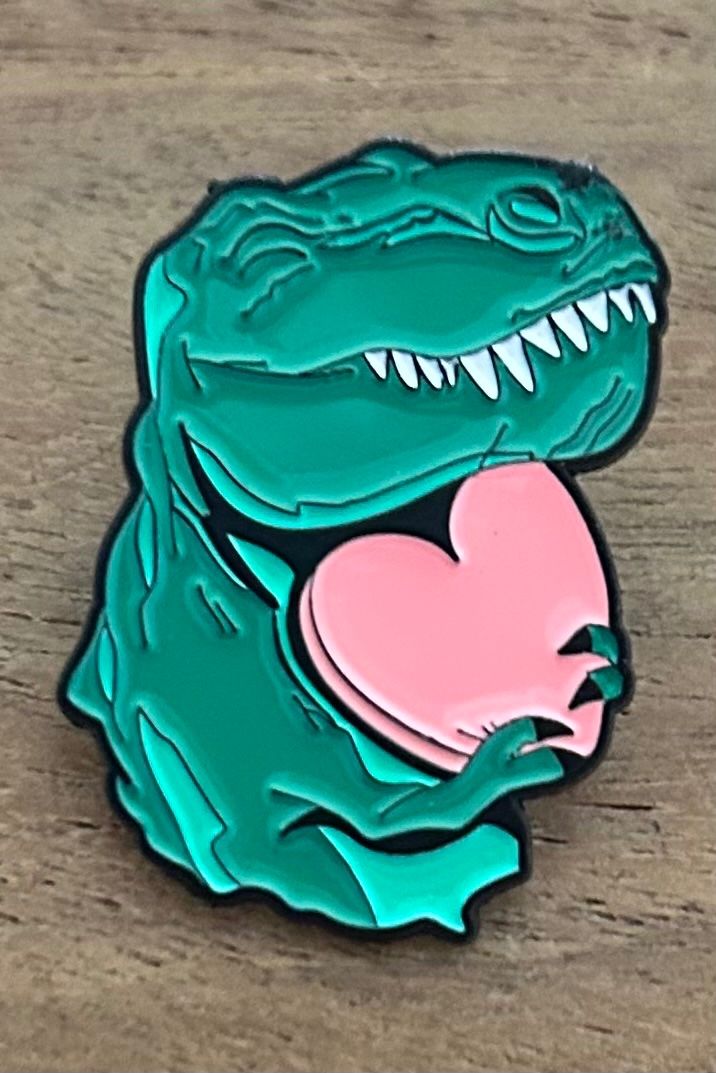 Placchette & Badge: Pin Dino T-Rex Herz – Nuovo e nell'imballaggio originale da Geneve venduto da vane267