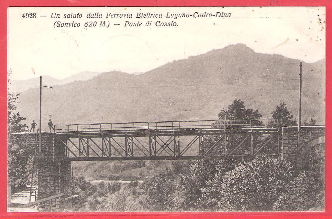 Cartoline postali: 9.9.1911 Nahbild Ponte di Cossio/Sonvico – Usato da Zürich venduto da Hagliweg 1