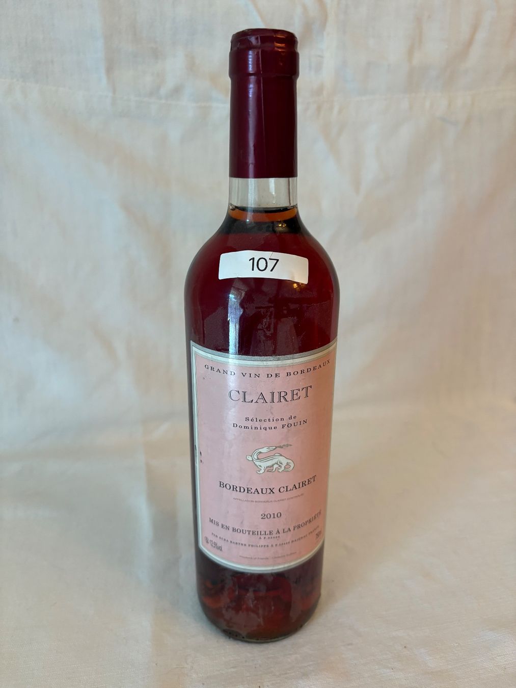Vins: Bordeaux Clairet 2010 – D'occasion à Vers-chez-Perrin par David.23