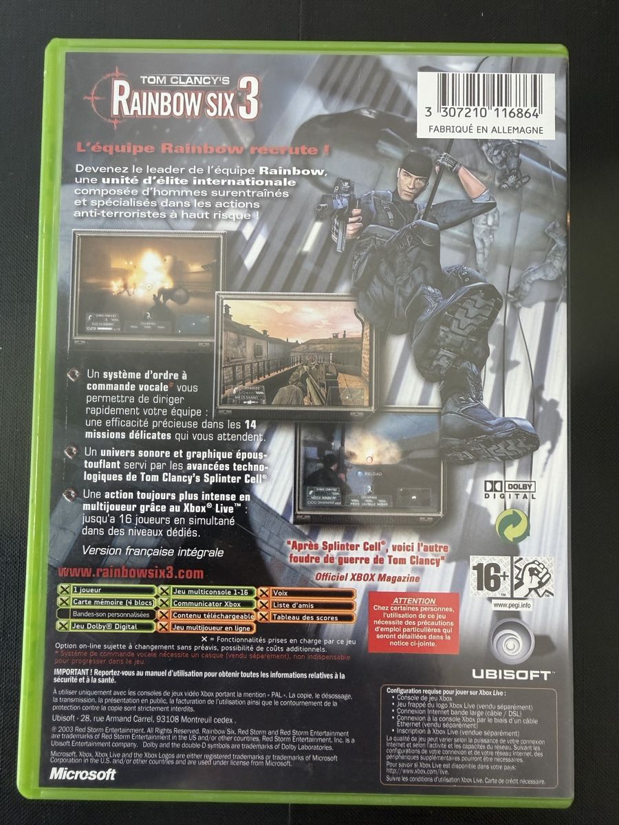 Spiele: XBOX 360 RAINBOW SIX 3 PAL – Gebraucht aus Savigny von Matgab94 1